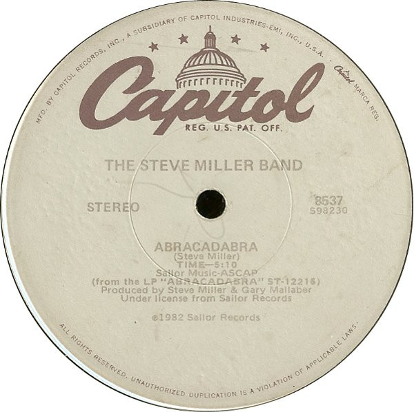 Abracadabra / Macho City by Steve Miller Band
